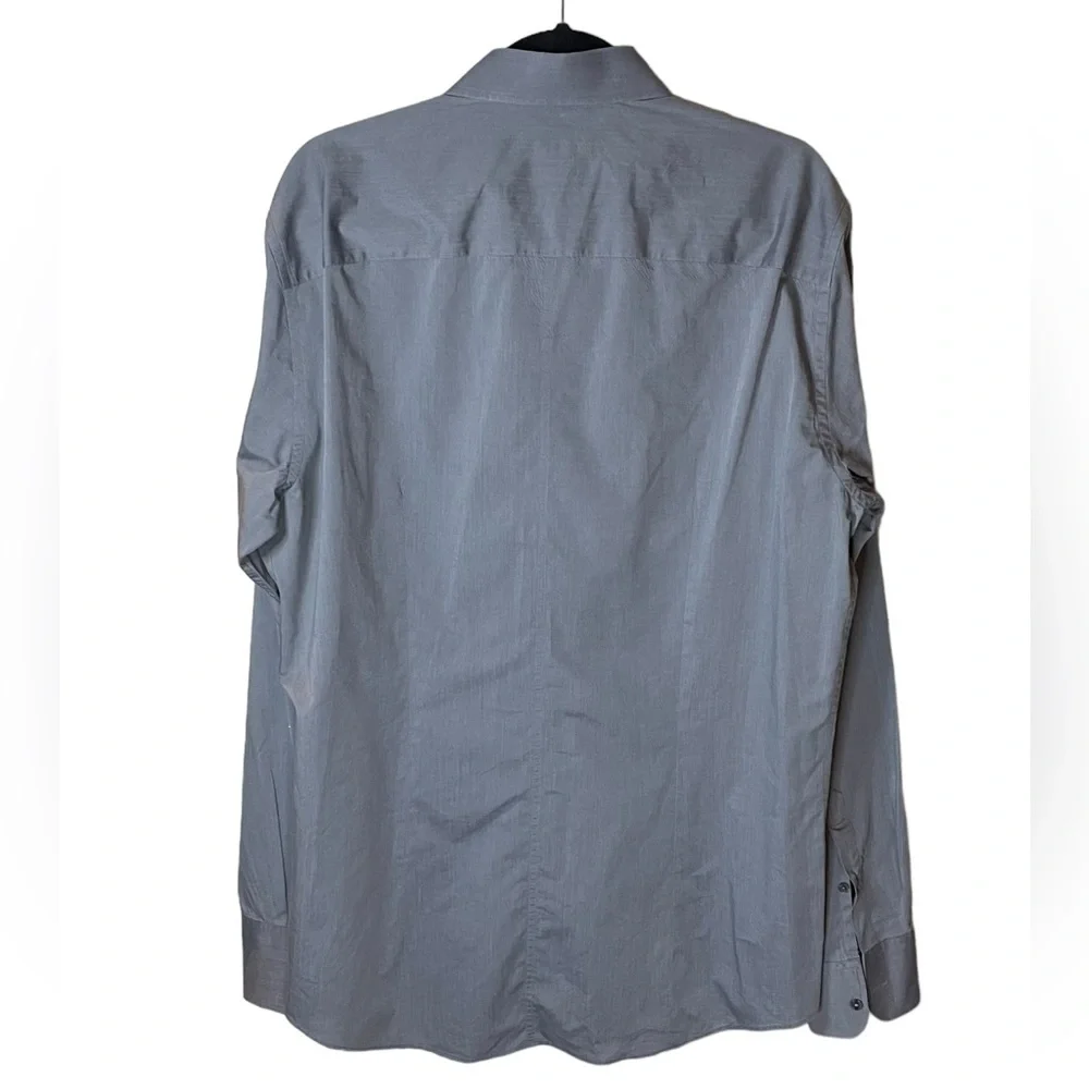 Dolce‎ & Gabbana Martini Grey Long Sleeve Button Up Cotton Shirt Men’s Size 17